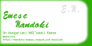 emese mandoki business card